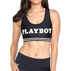 Playboy black sports bra
